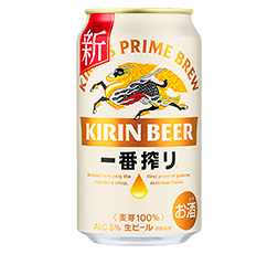 「キリン一番搾り生ビール」350ml・缶 表面 商品画像