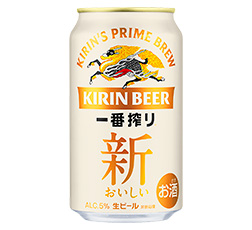 「キリン一番搾り生ビール」350ml・缶 裏面 商品画像