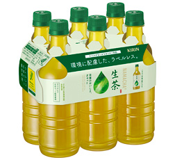 「キリン 生茶」525ml・ペットボトル（ラベルレス）6本 商品画像